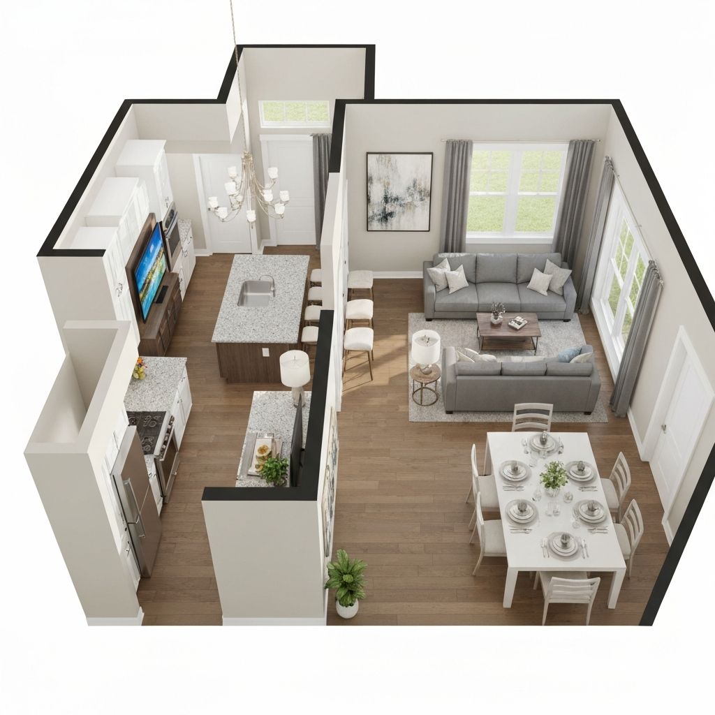 3D Floor Plan Rendering